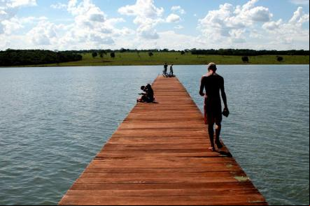 Pier no Lago Azul - Foto: Silvio Quirino - Goi